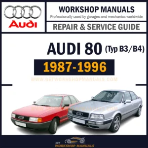 Audi 80 B3/B4 1987 to 1996 Workshop Repair Manual Download PDF